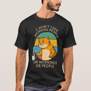 Cat Whisperer Drinking Coffee Caffeine Drinker T-Shirt