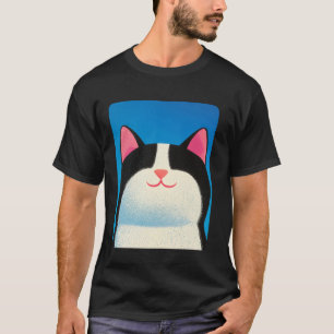 Cat White and Black T-Shirt