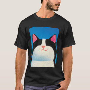 Cat White and Black T-Shirt