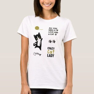 Cat White Cats Pink Sayings Sticker Pack Paws T-Shirt