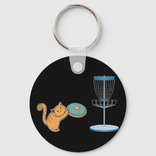 Cat Who Plays Disc Golf - Disc Golf Cat For Men Wo Keychain