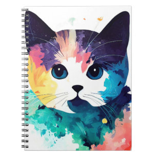 Cat Wild Nature Animal Color Art Painting Notebook
