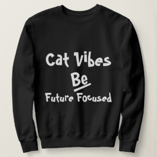 Cat Winter Fall Retro Funny Personalized Black Sweatshirt