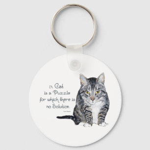 Cat Wisdom - a Cat is a Puzzle Keychain