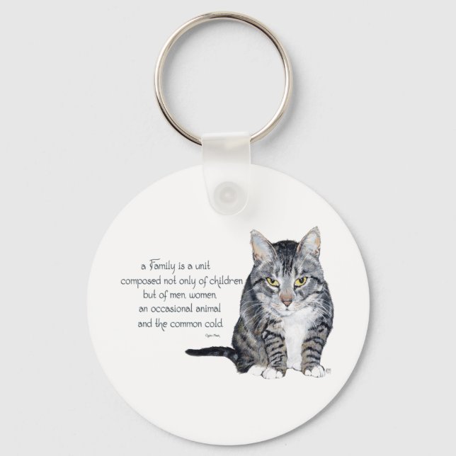 Cat Wisdom - Family Dynamics Keychain (Front)