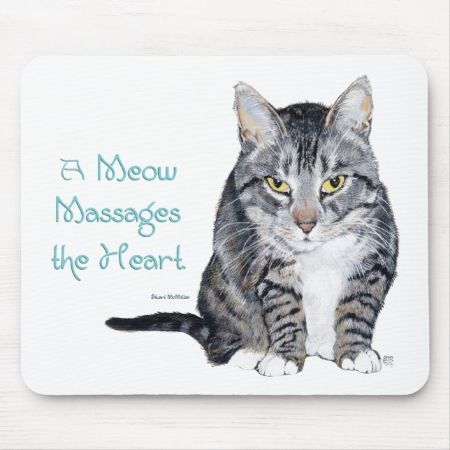 Cat Wisdom - Meows Mouse Pad (Front)