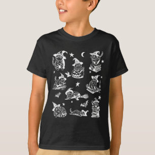 Cat Witch Halloween Cat Pumpkin Salem Witch Cat Lo T-Shirt