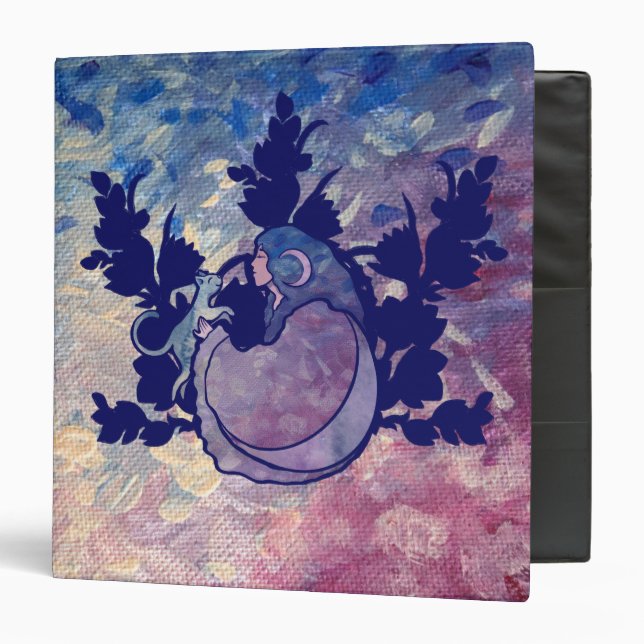Cat Witch Moon Goddess Wiccan Cat Person  Binder (Front/Inside)