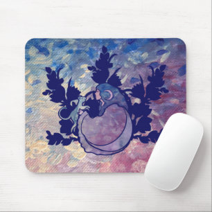 Cat Witch Moon Goddess Wiccan Cat Person Mouse Pad