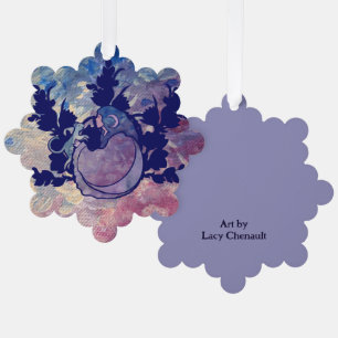 Cat Witch Moon Goddess Wiccan Cat Person Ornament Card