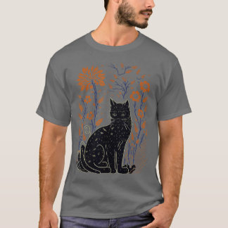 Cat Witch Scary Halloween Costume Vintage    1  T-Shirt