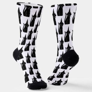 Cat Witch Socks