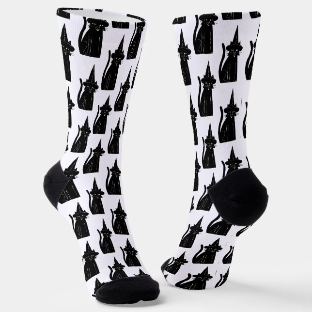 Cat Witch Socks (Angled)