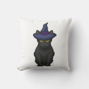 Cat Witch Throw Pillow