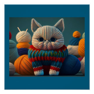 Cat With A "Capital "A" Attitude Poster