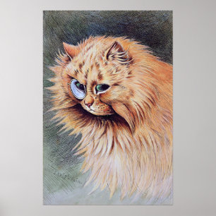 Cat with a Monocle, Louis Wain Poster