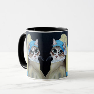 Cat With A Pearl Earring Mug