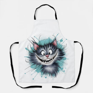 Cat with a smile. apron