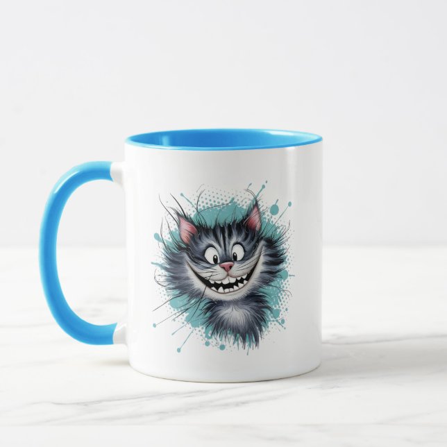 Cat with a smile. mug (Left)