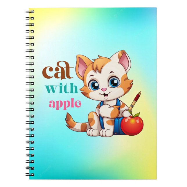 Cat With Apple-85242 Notebook (Front)