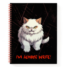 Cat with attitude pun fun journal notebook