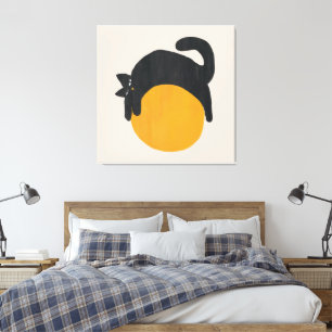 Cat with ball Canvas Print