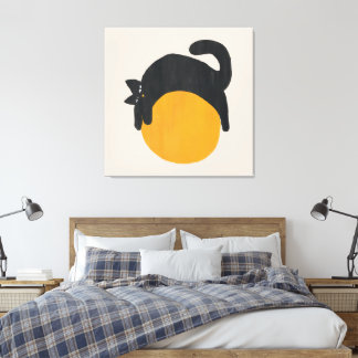 Cat with ball Canvas Print