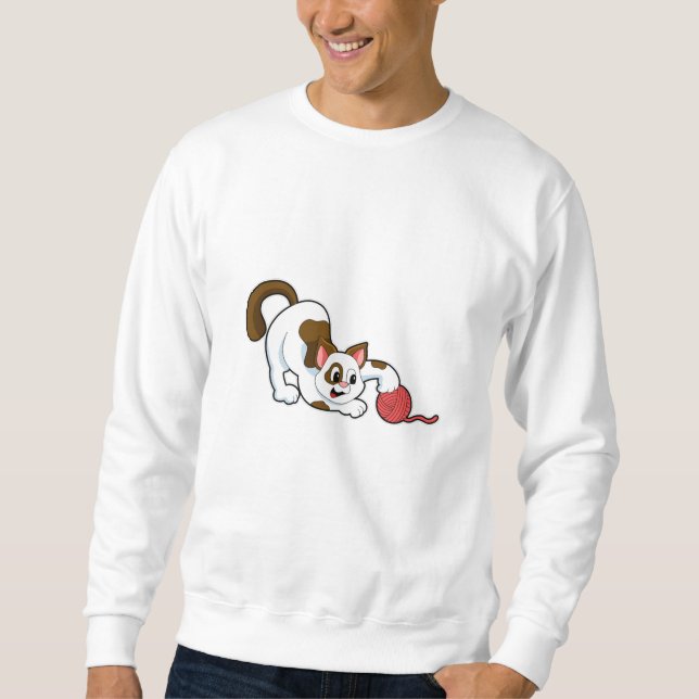 Cat with Ball of Wool Sweatshirt (Front)