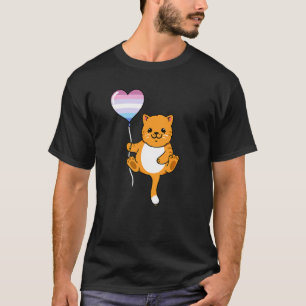 Cat With Balloon Bigender T-Shirt