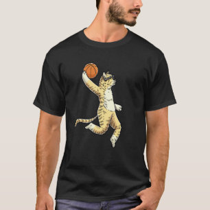 Cat With Basketball Ball Basketball Player  2 T-Shirt