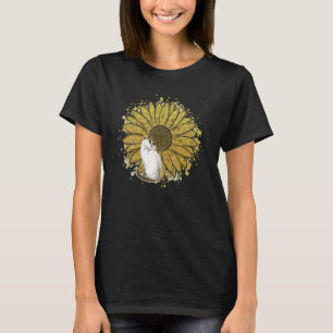 Cat With Beautiful Sunflower Paws Love Cat Mom Cat T-Shirt