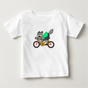 Cat with Bicycle Baby T-Shirt
