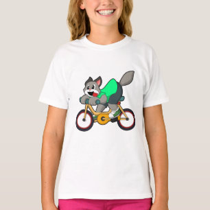 Cat with Bicycle T-Shirt