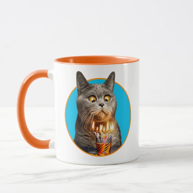 Cat With Birthday Shot Glass Mug (Left)