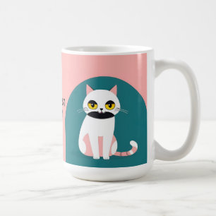 Cat With Bold Colours and a Cheerful Expression Coffee Mug