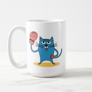 Cat with Boxing Gloves Coffee Mug