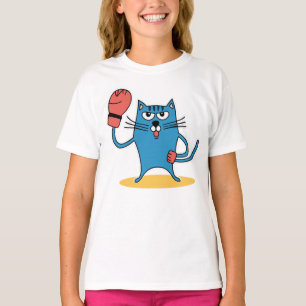 Cat with Boxing Gloves T-Shirt
