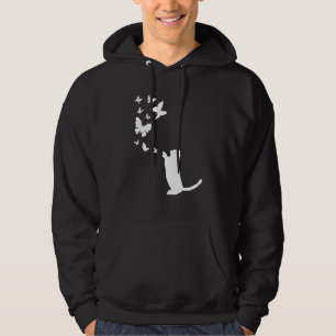 Cat With Butterflies Cat  Cat Owner  Cute Cat Hoodie