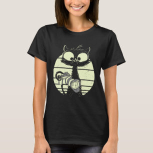Cat With Camera Photographer Cat Cute Photographer T-Shirt