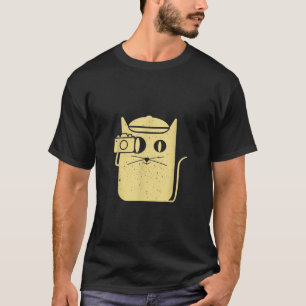 Cat With Camera Photography Kittens Pet Gift T-Shirt