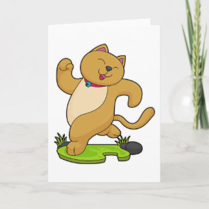 Cat with Choker at Running Card