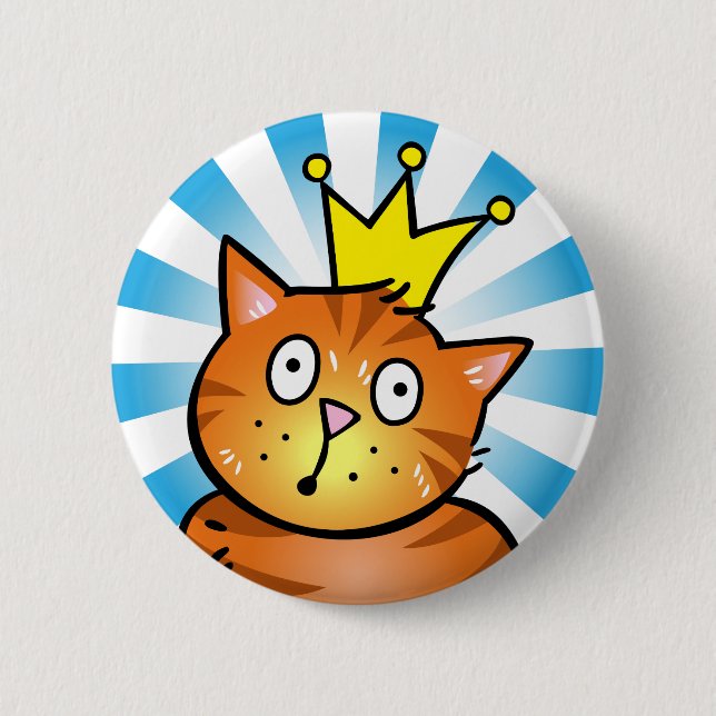 Cat with Crown - Button (Front)