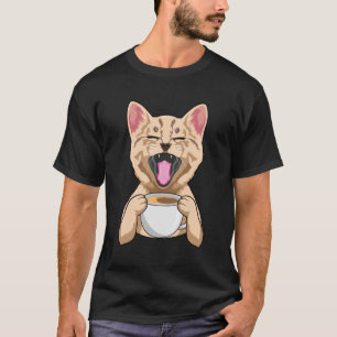 Cat with cup of coffee T-Shirt