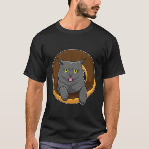 Cat with Donut T-Shirt