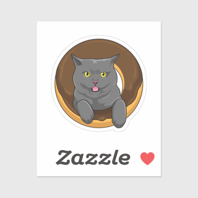 Cat with Doughnut (Sheet)