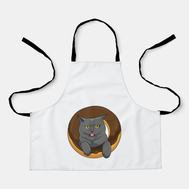 Cat with Doughnut Apron (Front)