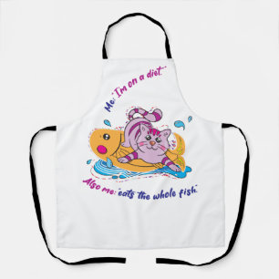 Cat with Fish Apron