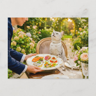 Cat with Fish Bite Selection Postcard