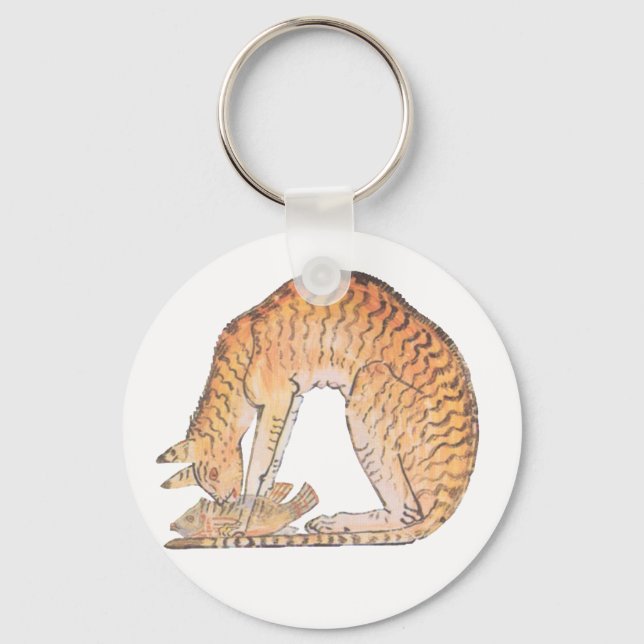 cat with fish keychain (Front)