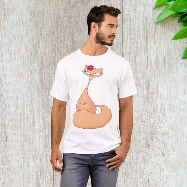 Cat with Flower Cute Kawaii Kitty T-Shirt (Creator Uploaded)
